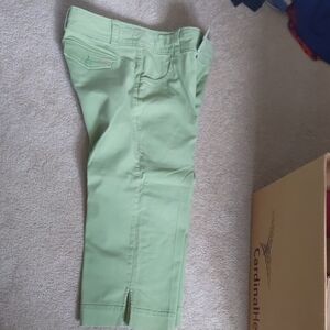 Green Apple Cropped Pants